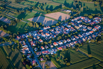 Aerial view of Kuppenheim, Förch in the district Förch in Rastatt in the state Baden-Wuerttemberg, Germany