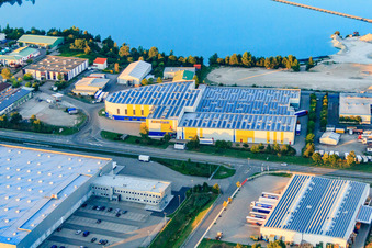 Muggenst Industrial Estate. Landstraße with Betz Logistics in Bietigheim in the state Baden-Wuerttemberg, Germany
