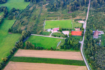 Shooting club, football field and tennis court Steinweiler in Steinweiler in the state Rhineland-Palatinate, Germany