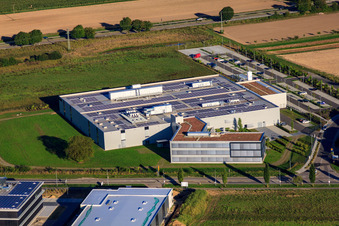 Aerial photograpy of DBK David + Baader GmbH in Rülzheim in the state Rhineland-Palatinate, Germany