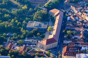 Oblique view of University Campus FTSK Germersheim in Germersheim in the state Rhineland-Palatinate, Germany