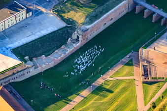 City Park Fronte Lamotte Trench Defense in Germersheim in the state Rhineland-Palatinate, Germany