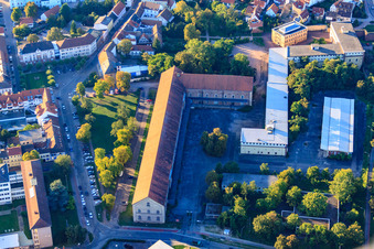 Paradeplatz, Former Detention Building and Fortress An Fronte Diez in Germersheim in the state Rhineland-Palatinate, Germany