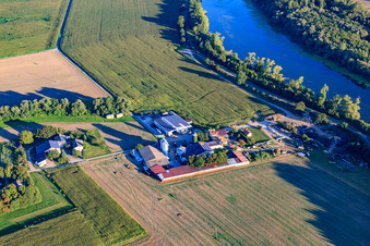 Wendelinushof with Richard Jungkind Compost and Chipping Recycling at the Rußheimer Altrhein in the district Rheinsheim in Philippsburg in the state Baden-Wuerttemberg, Germany