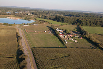 Stork Farm in the district Rußheim in Dettenheim in the state Baden-Wuerttemberg, Germany