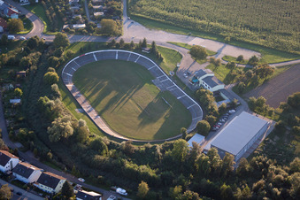 Racetrack racecourse - trotting RV Badenia Linkenheim in Linkenheim-Hochstetten in the state Baden-Wurttemberg