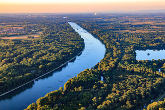 Schmugglermeer quarry lake in the Rhine meadows on the Rhine in the district Leopoldshafen in Eggenstein-Leopoldshafen in the state Baden-Wuerttemberg, Germany