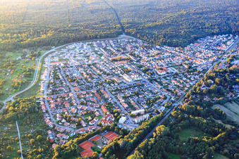Oblique view of Buchstr in Jockgrim in the state Rhineland-Palatinate, Germany