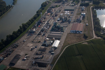 Rohm & Haas Industry on the Rhine in Lauterbourg in the state Bas-Rhin, France