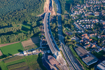 Mutschelbach, A8 construction site in the district Nöttingen in Remchingen in the state Baden-Wuerttemberg, Germany
