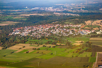 Aerial photograpy of Kieselbronn in the state Baden-Wuerttemberg, Germany