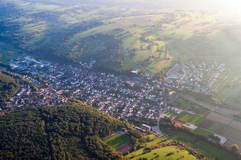 District Bilfingen in Kämpfelbach in the state Baden-Wuerttemberg, Germany from above