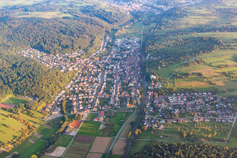 District Bilfingen in Kämpfelbach in the state Baden-Wuerttemberg, Germany out of the air