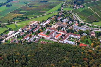 Aerial view of Landeck State Psychiatric Hospital in Klingenmünster in the state Rhineland-Palatinate, Germany