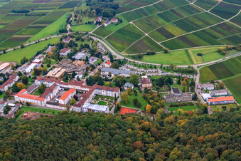 Aerial photograpy of Landeck State Psychiatric Hospital in Klingenmünster in the state Rhineland-Palatinate, Germany