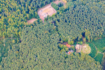Bird's eye view of Victory and Peace Monument in Edenkoben in the state Rhineland-Palatinate, Germany