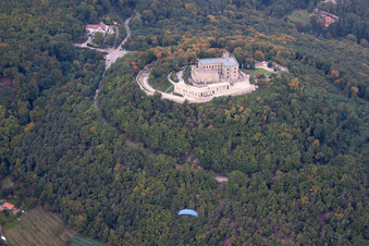 District Diedesfeld in Neustadt an der Weinstraße in the state Rhineland-Palatinate, Germany from the drone perspective