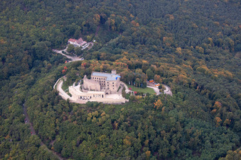 Drone image of Hambach Castle in the district Diedesfeld in Neustadt an der Weinstraße in the state Rhineland-Palatinate, Germany