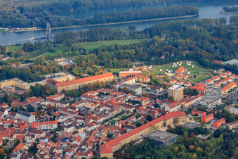 University Campus FTSK Germersheim in Germersheim in the state Rhineland-Palatinate, Germany from above