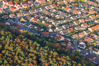 Aerial photograpy of South Ring in Rülzheim in the state Rhineland-Palatinate, Germany