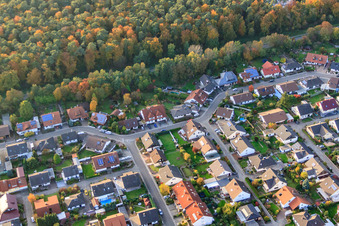 South Ring in Rülzheim in the state Rhineland-Palatinate, Germany from the drone perspective