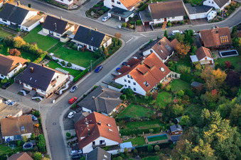 South Ring in Rülzheim in the state Rhineland-Palatinate, Germany seen from a drone