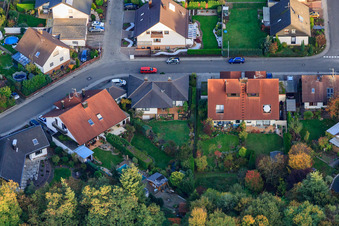 South Ring in Rülzheim in the state Rhineland-Palatinate, Germany seen from above