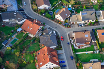 Drone image of South Ring in Rülzheim in the state Rhineland-Palatinate, Germany