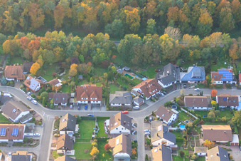 Aerial photograpy of Südring x Pfarrer-Löser-Straße in Rülzheim in the state Rhineland-Palatinate, Germany