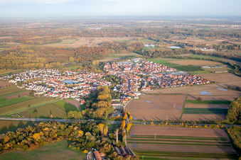 Village view from the west in Kuhardt in the state Rhineland-Palatinate, Germany