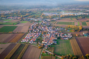 District Mörlheim in Landau in der Pfalz in the state Rhineland-Palatinate, Germany viewn from the air