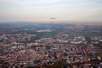 Landau in der Pfalz in the state Rhineland-Palatinate, Germany viewn from the air