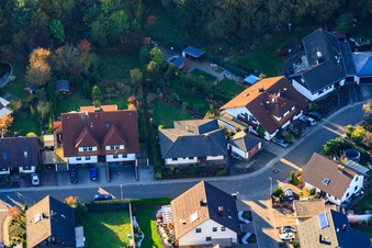 South Ring in Rülzheim in the state Rhineland-Palatinate, Germany from the plane
