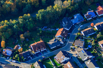 Drone image of South Ring in Rülzheim in the state Rhineland-Palatinate, Germany