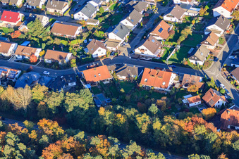 South Ring in Rülzheim in the state Rhineland-Palatinate, Germany seen from a drone