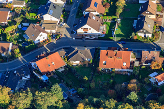Oblique view of South Ring in Rülzheim in the state Rhineland-Palatinate, Germany