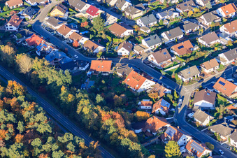 South Ring in Rülzheim in the state Rhineland-Palatinate, Germany from above