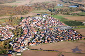 Residential area of detached housing estate Suedring in Kuhardt in the state Rhineland-Palatinate, Germany
