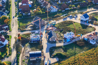 New development area Am Wingertsberg in Insheim in the state Rhineland-Palatinate, Germany out of the air