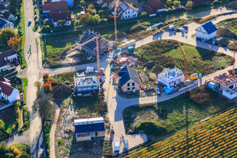 New development area Am Wingertsberg in Insheim in the state Rhineland-Palatinate, Germany seen from above