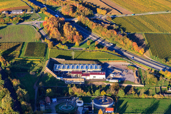 Geothermal power plant in Insheim in the state Rhineland-Palatinate, Germany out of the air