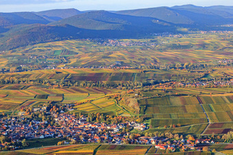Nature reserve Kleine Kalmit above the wine-growing village in Ilbesheim bei Landau in the state Rhineland-Palatinate, Germany