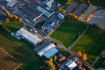 District Billigheim in Billigheim-Ingenheim in the state Rhineland-Palatinate, Germany out of the air