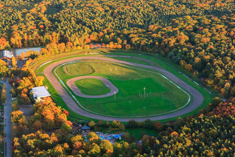 Aerial view of Speedway of the Motorsport Association Herxheim in Herxheim bei Landau in the state Rhineland-Palatinate, Germany