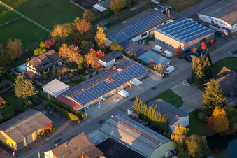 Herxheim bei Landau in the state Rhineland-Palatinate, Germany from the plane