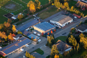 Bird's eye view of Herxheim bei Landau in the state Rhineland-Palatinate, Germany