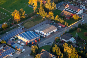 Herxheim bei Landau in the state Rhineland-Palatinate, Germany viewn from the air