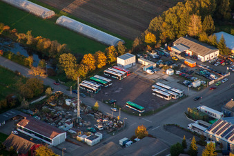 Drone image of Herxheim bei Landau in the state Rhineland-Palatinate, Germany