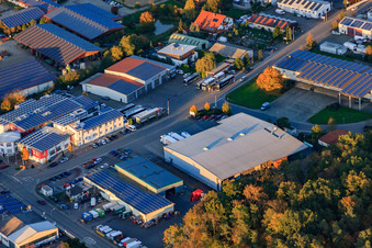 Am Gäxwald industrial area with Arnulf Weiller GmbH in Herxheim bei Landau in the state Rhineland-Palatinate, Germany