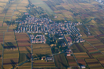 Aerial view of Town View of the streets and houses of the residential areas in the district Nussdorf in Landau in der Pfalz in the state Rhineland-Palatinate
